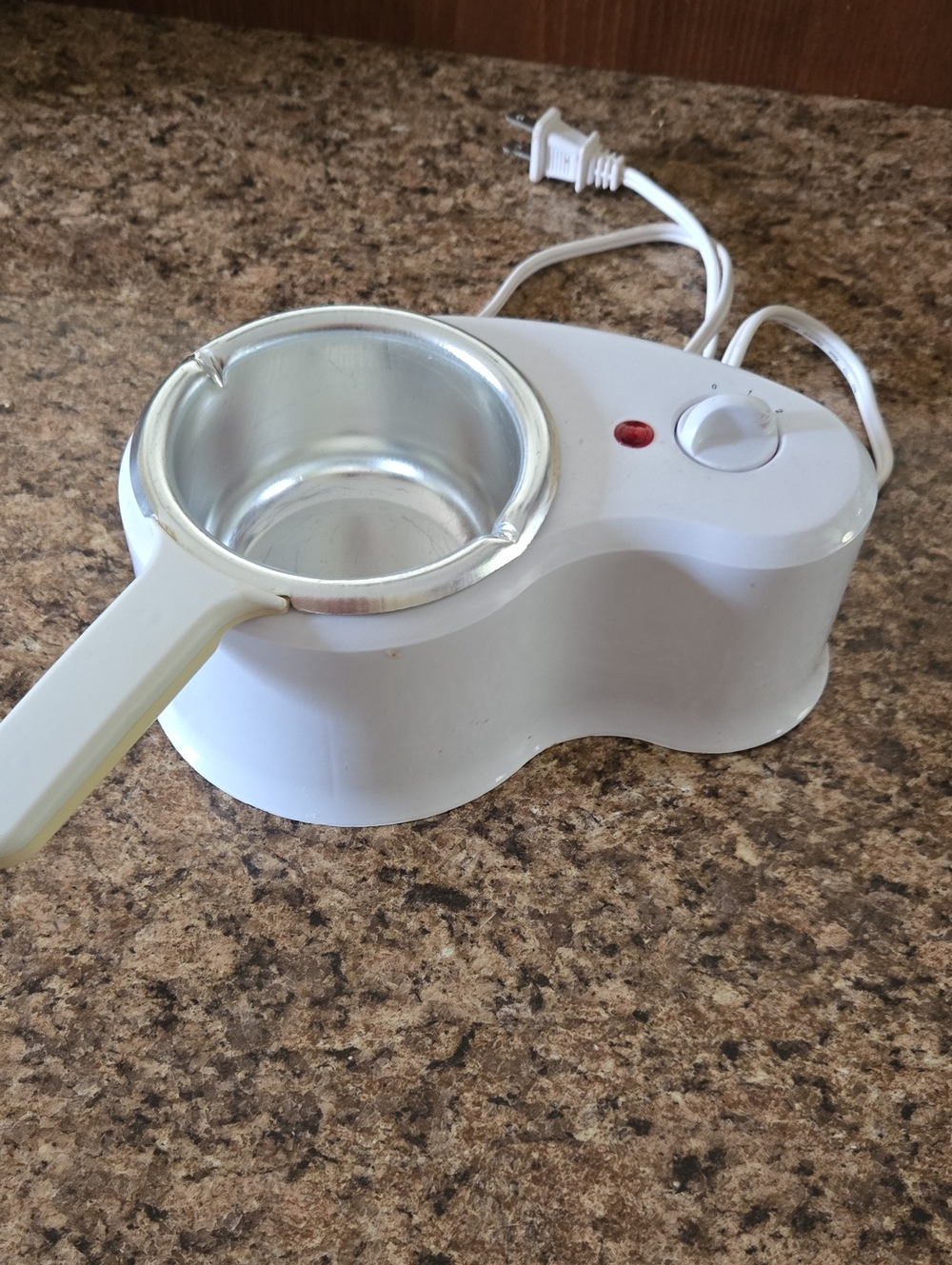 Réchaud ,White Electric Wax Warmer with Removable Metal Pot